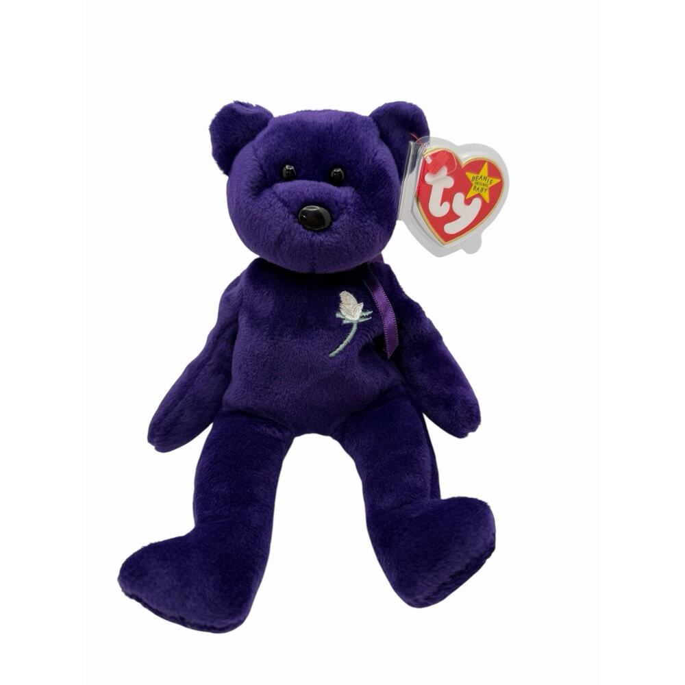 Ty Princess Diana Bear Beanie Babies 1997 Retired Original w/Errors Mint